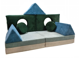 KANAPA SOFA modułowa rozkładana dla dzieci łózko poduszka materac piankowa