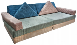 KANAPA SOFA modułowa rozkładana dla dzieci łózko poduszka materac piankowa